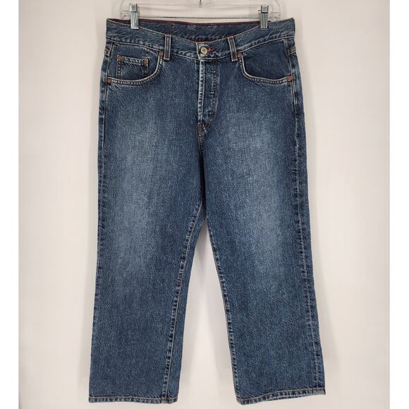 Vintage Lucky Brand Dungarees Lowrise Easy Fit Cuff Capri Jeans 14/32 USA - Picture 11 of 12